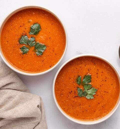 Roasted Red Pepper and Tomato Bisque
