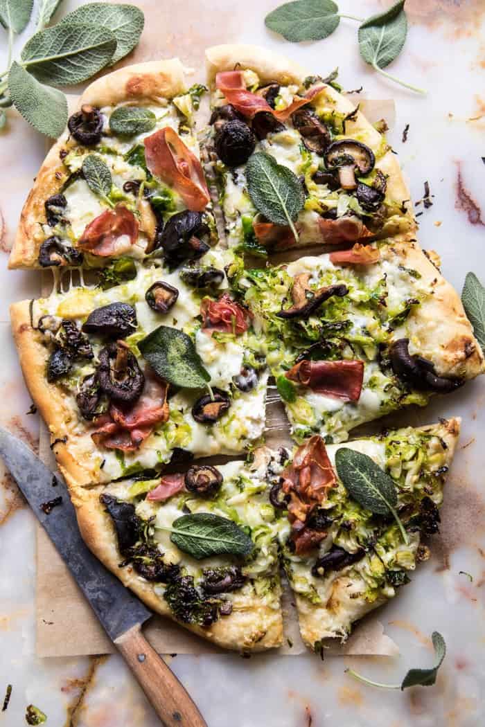 Bacon, Brussels, Fig, & Sage Pizza